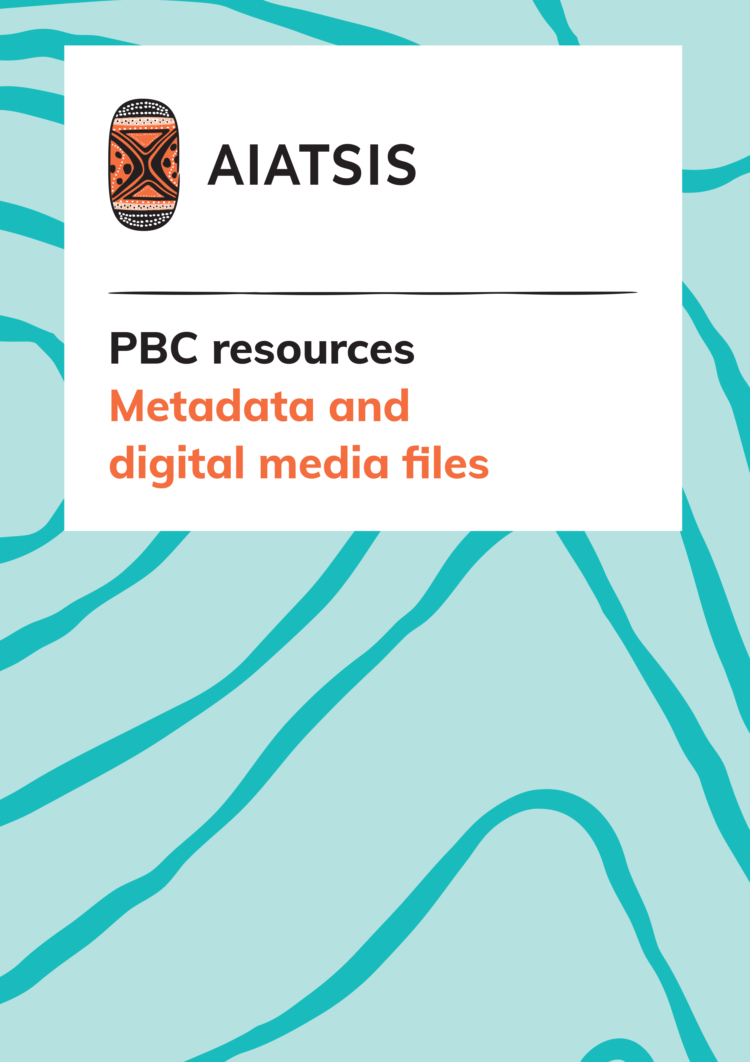 PBC resources - Metadata and digital media files cover