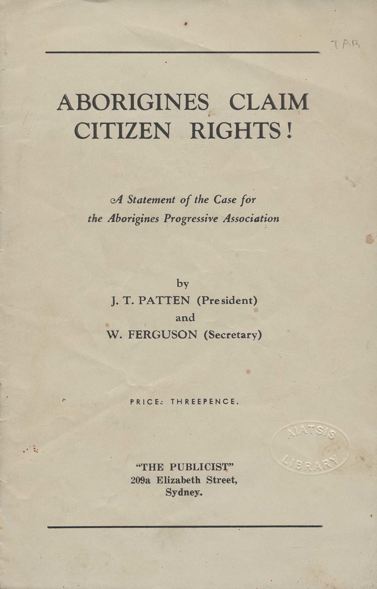The 1938 Day of Mourning AIATSIS