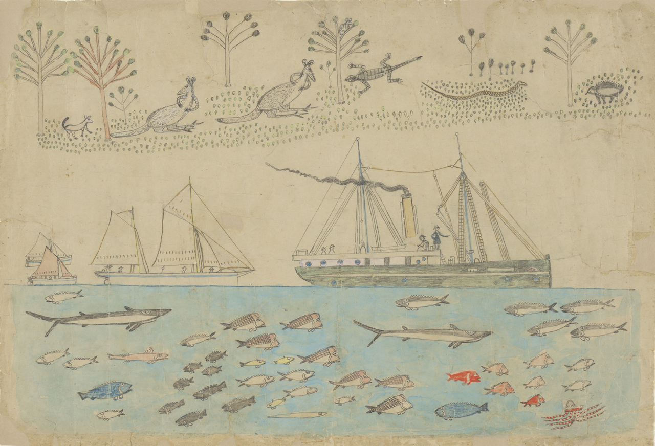Boats, Fish, Native Flora and Fauna, 1891, Mickey of Ulladulla - Ngulla Wellamunagaa