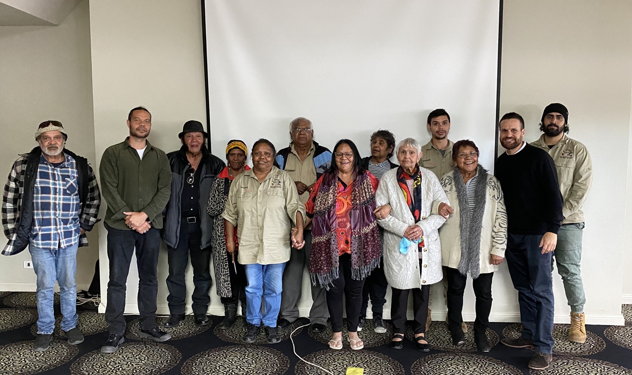 Members of the River Murray and Mallee community with AIATSIS staff
