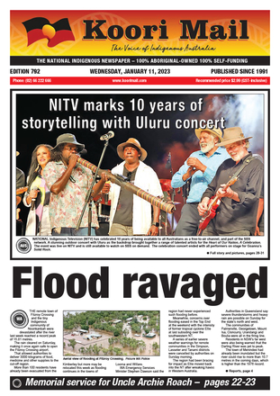 The Koori Mail: volume issue 792 cover celebrating NITV 10 years of storytelling with Uluru concert