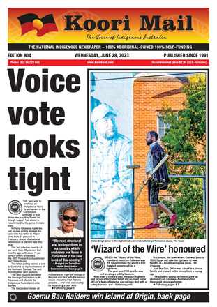 Front cover of the Koori Mail issue 804
